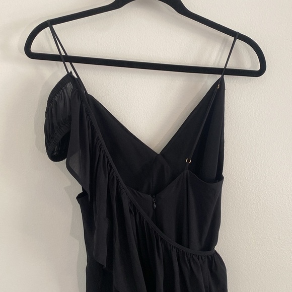 For Love & Lemons Flamenco Maxi Off the Shoulder Dress in Black Women's Small - Picture 11 of 13